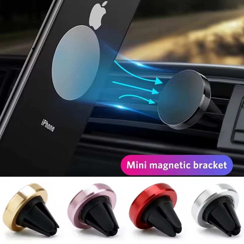 Car Accessories Xiaomi - 磁気式車載スマホホルダー エアコン吹き出し口用 スマートフォン/携帯スタンドブラケット 車載GPS対応 iPhone/Xiaomi Mi/Samsung/LG対応
