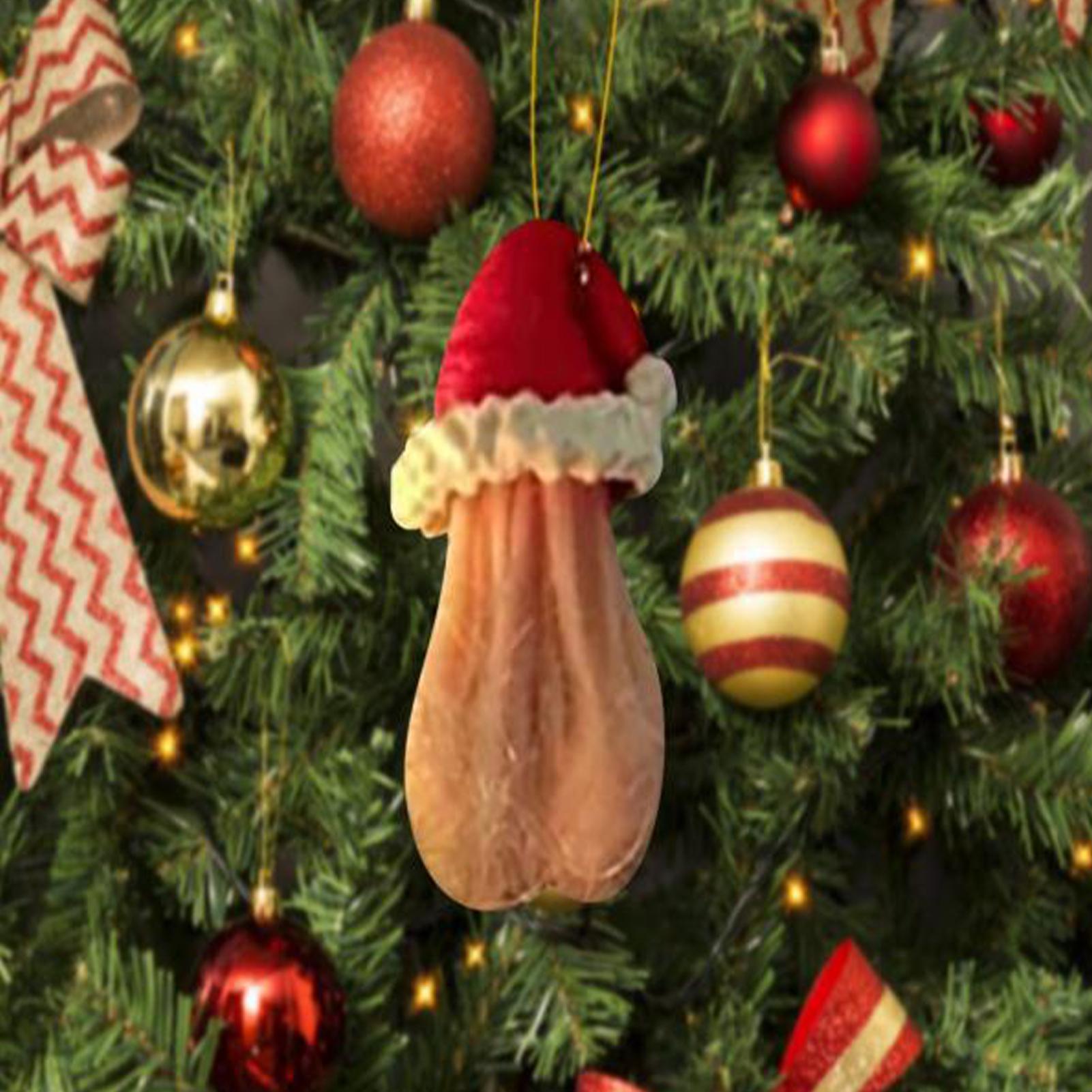 Car Accessories Xmas - 面白いクリスマスツリーオーナメント、ペンダントデコレーション、キーホルダー、吊り下げ可能なクリスマスハットオーナメント、ホリデーホームリース、車の後部用