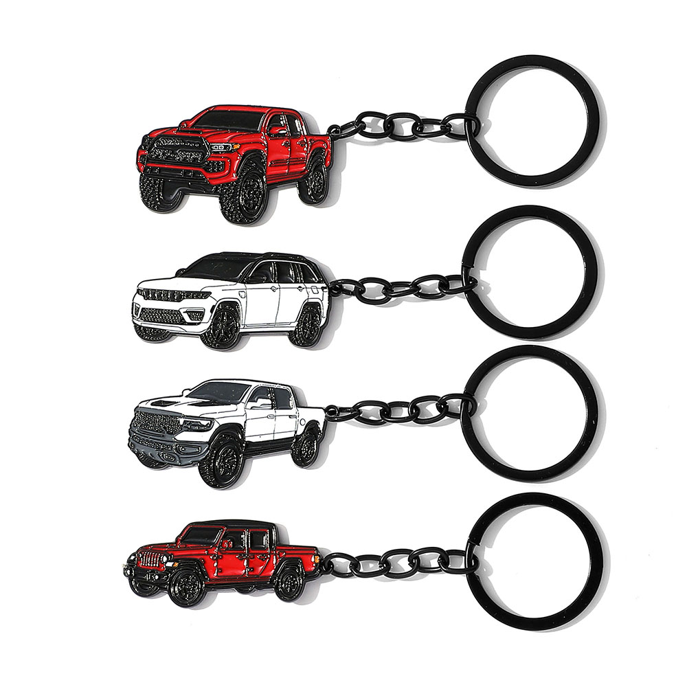 Car Accessories Decoration - 亜鉛合金未コーティングカーモデルペンダントキーホルダータコマスタイル用金属キーホルダートヨタタコマ用耐久性のある装飾アクセサリー
