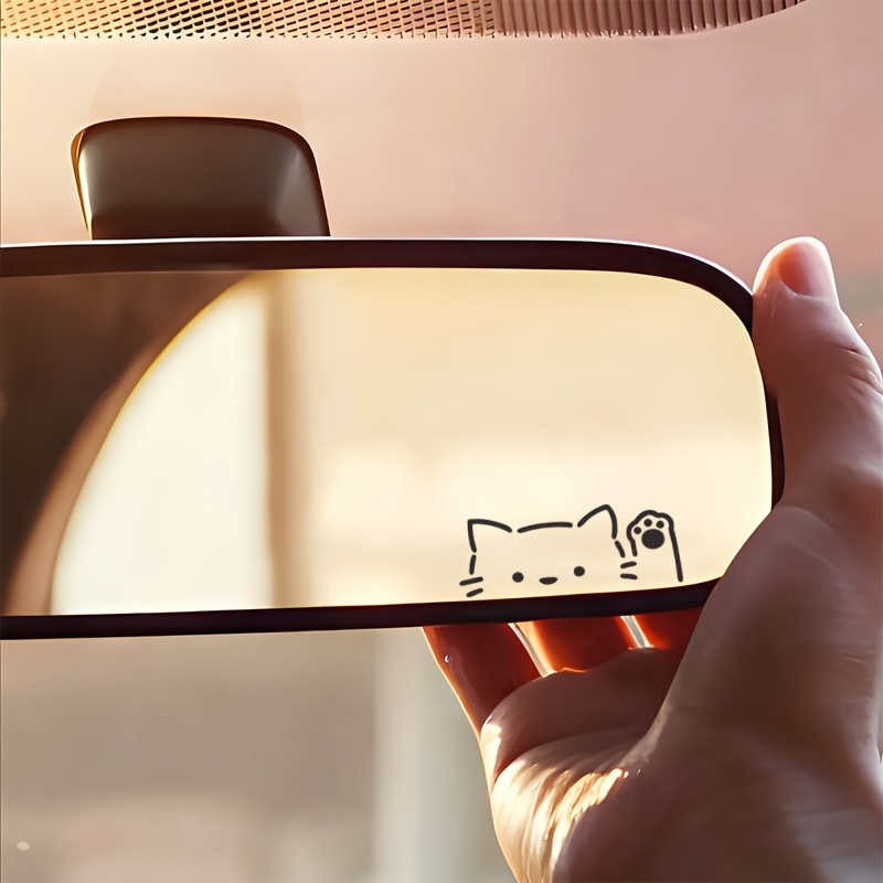 Car Accessories Nz - 2枚セット 漫画風の覗き見猫 車のミラーステッカー スタイリングデカール 自動車のリアウィンドシールドやクォーターウィンドウにフィット、バイクやノートパソコンの装飾にも最適