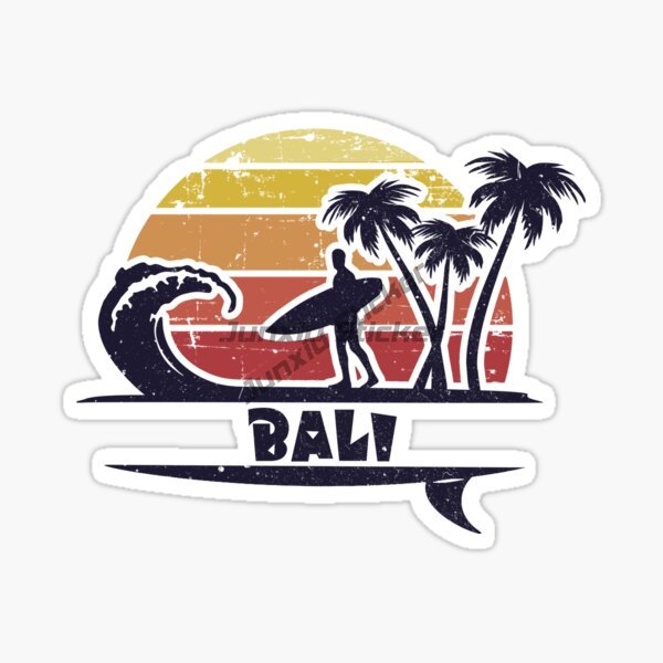 Car Accessories Bali - バリ島インドネシアビーチサーフィン風景車のステッカーカーアクセサリービニール防水装飾デカール