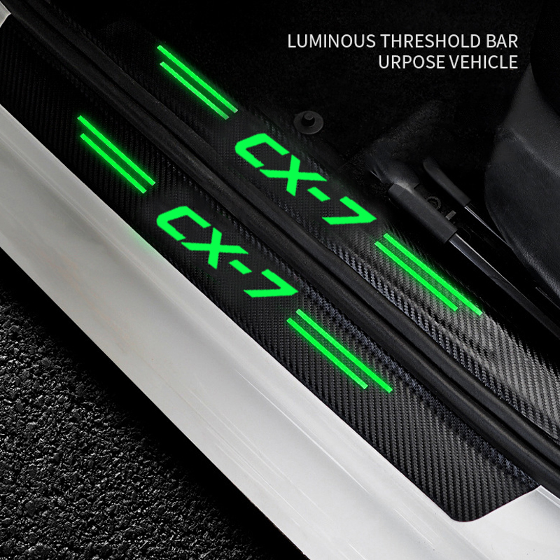 Car Door Edge Guard - 車のドアエッジガード,マツダcx7 CX-7のリアステッカー,トランク,しきい値の保護ストリップ,ロゴ