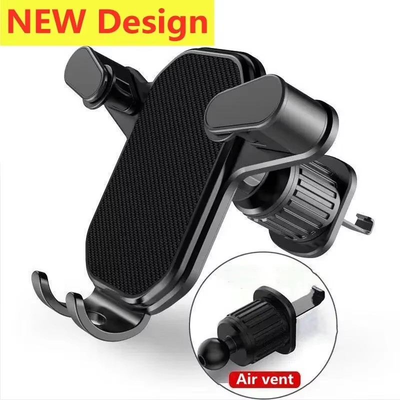 Car Accessories Xiaomi - ユニバーサルカーフックベースフォンホルダー 重力式モバイルスタンド GPSサポート オートエアコン吹き出し口マウント iPhone 16