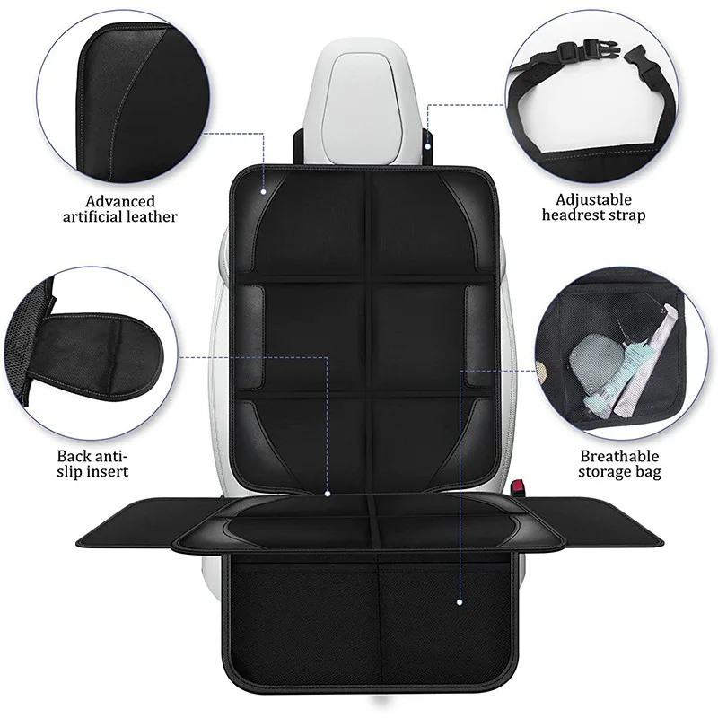 Leather Car Seat Cover - テスラ モデル3 Y 車用シートカバー 子供用 ベビー