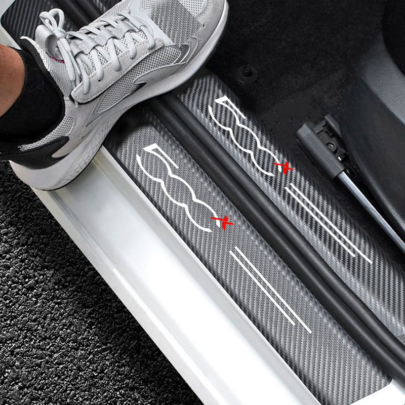 Car Door Edge Guard - Seametalカードアエッジプロテクター、自動しきい値ガード、インテリアステッカー、カーアクセサリー、フィアット500x、500、500e、500l、500c、500s