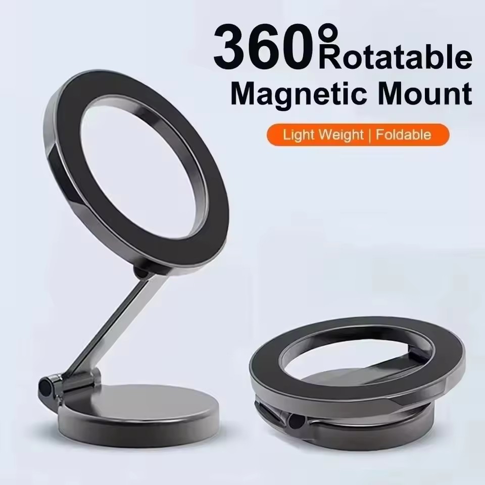 Car Accessories Xiaomi - マグセーフ対応360度回転折りたたみ式マグネット式車載携帯電話ホルダー ° iPhone 17、Huawei、Xiaomi対応 車載用調整可能マグネット式マウントスタンド