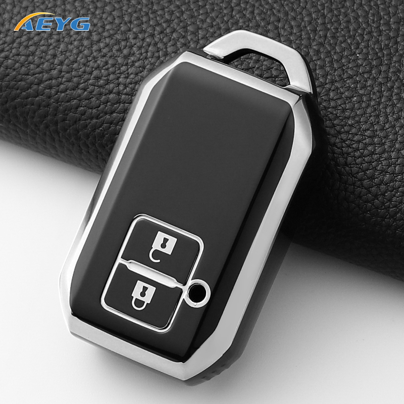 Car Accessories Ertiga - スズキ エルティガ スウィフト ワゴンR用 ファッションTPU製カースマートキーケースカバー 2ボタン