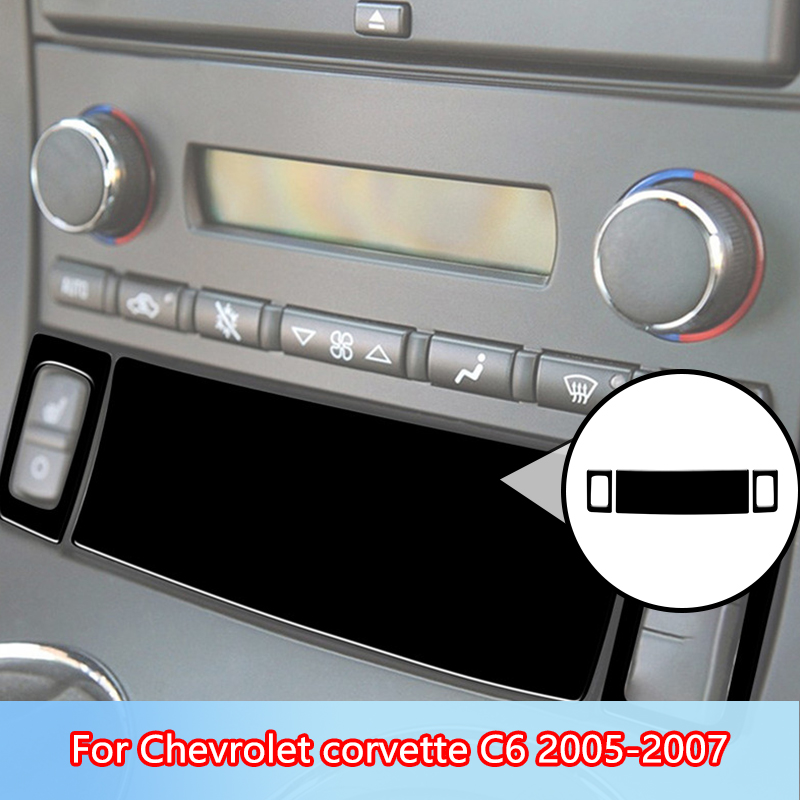 Car Accessories Brand - シボレーコルベット用車内アクセサリー、加熱ボタン収納ボックス、光沢のある黒のステッカー、真新しい、abs、c6、2005、2006、2007