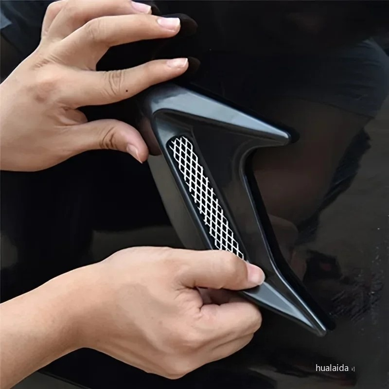 Car Accessories Nz - ユニバーサルカーシャークギル フェンダーサイド/フード エアフロー アウトレット ベント デコレーション