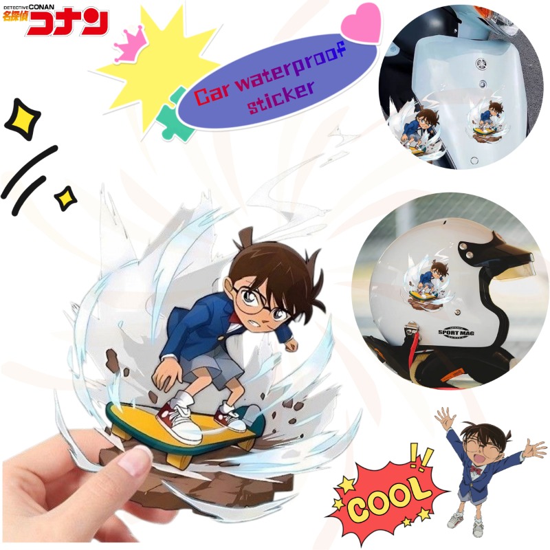 Car Accessories Sticker - 名探偵コナン漫画スケートボードステッカー、防水デカール、車、バイク、電気自動車、ケース、荷物の装飾用
