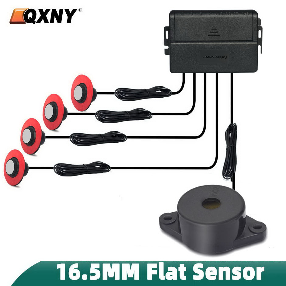Car Accessories Near Me - 埋め込み式4プローブ後退駐車センサー、調整可能な深さ、バンパーバックアップレーダーシステム、距離警告機能付き