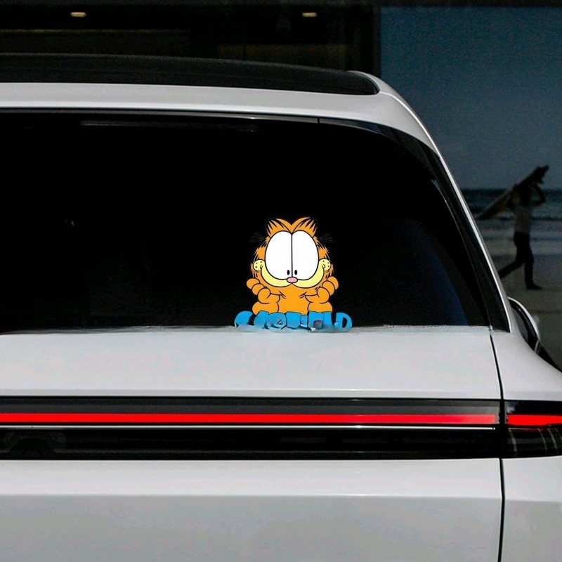 クリエイティブな漫画風のかわいいガーフィールドの車用ステッカ - Car Accessories Sticker のレビューと価格