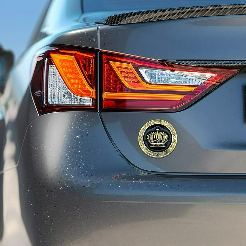 高品質修正金属立体ステッカーダイヤモンドクラウンパターンボデ - Car Accessories Sticker のレビューと価格
