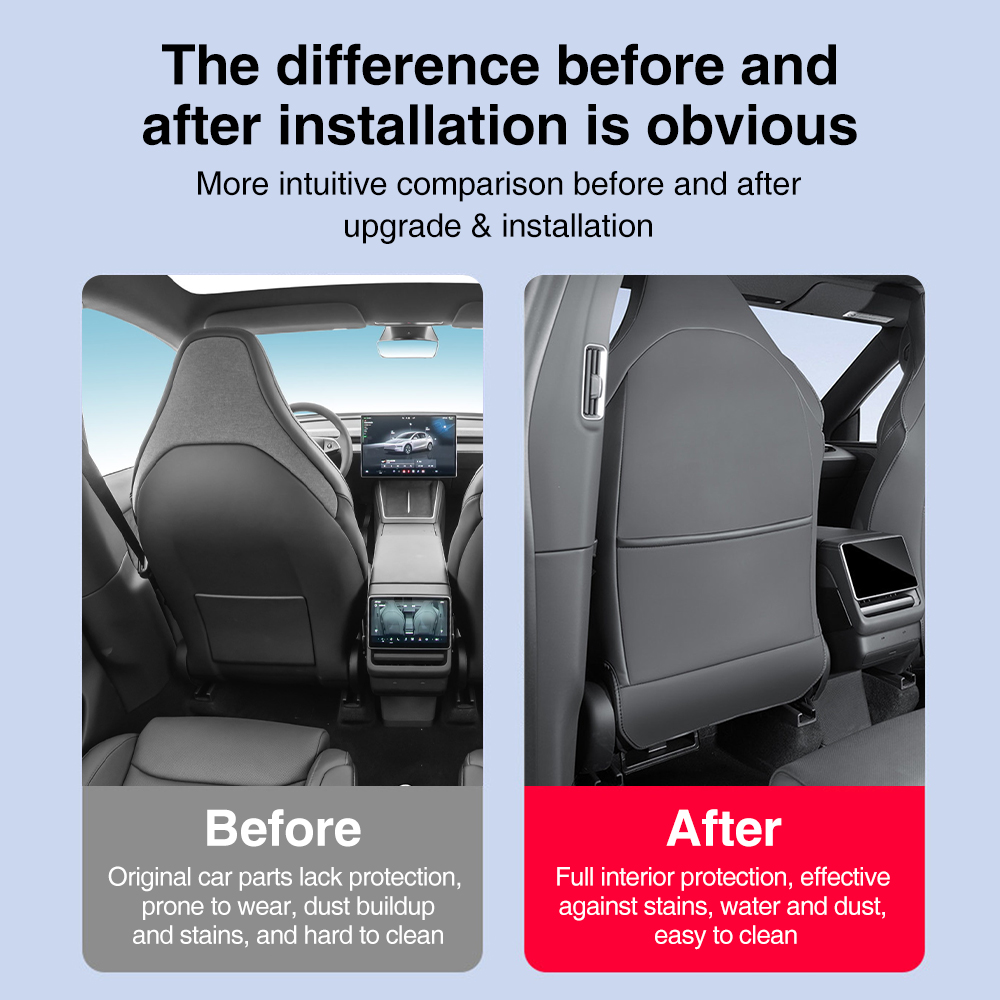 Heenvn 2個入り レザー製 車用シートバック アンチキ - Leather Car Seat Cover のレビューと価格
