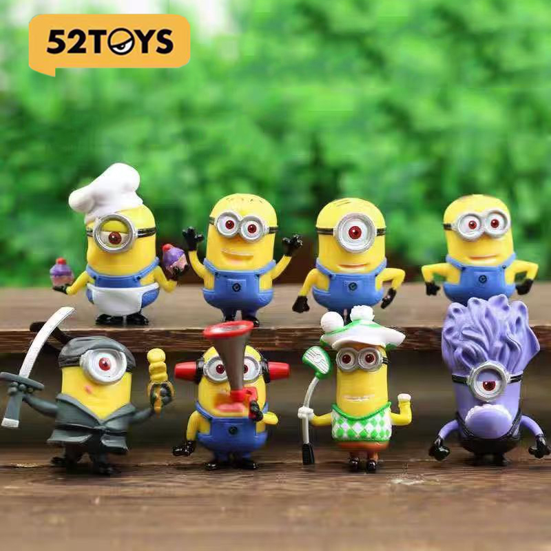 8 ピース/1 セット 52TOYS ミニオン漫画かわいい置 - Car Accessories Xmas のレビューと価格