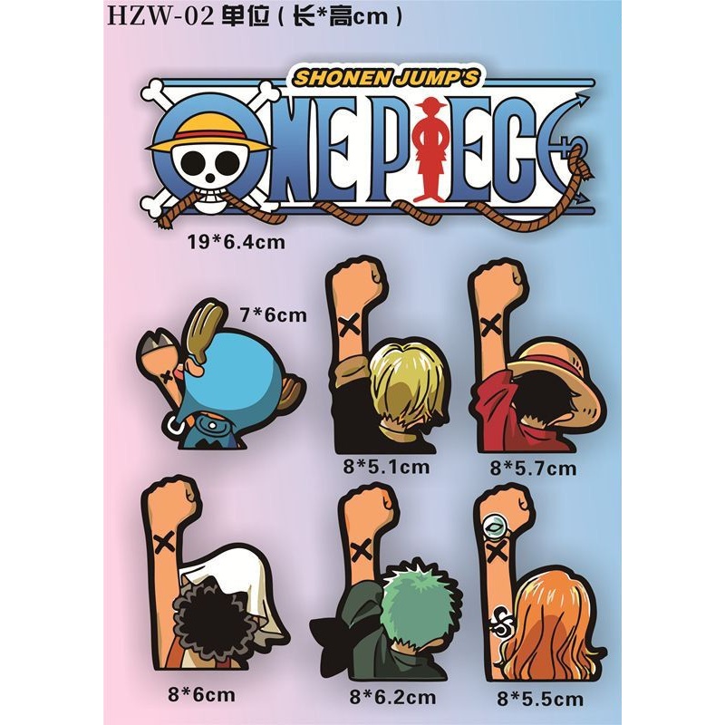 ワンピース電気自動車用カーステッカー、ルフィの漫画風デコレー - Car Accessories Sticker のレビューと価格