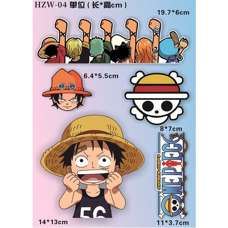 ワンピース電気自動車用カーステッカー、ルフィの漫画風デコレー - Car Accessories Sticker のレビューと価格