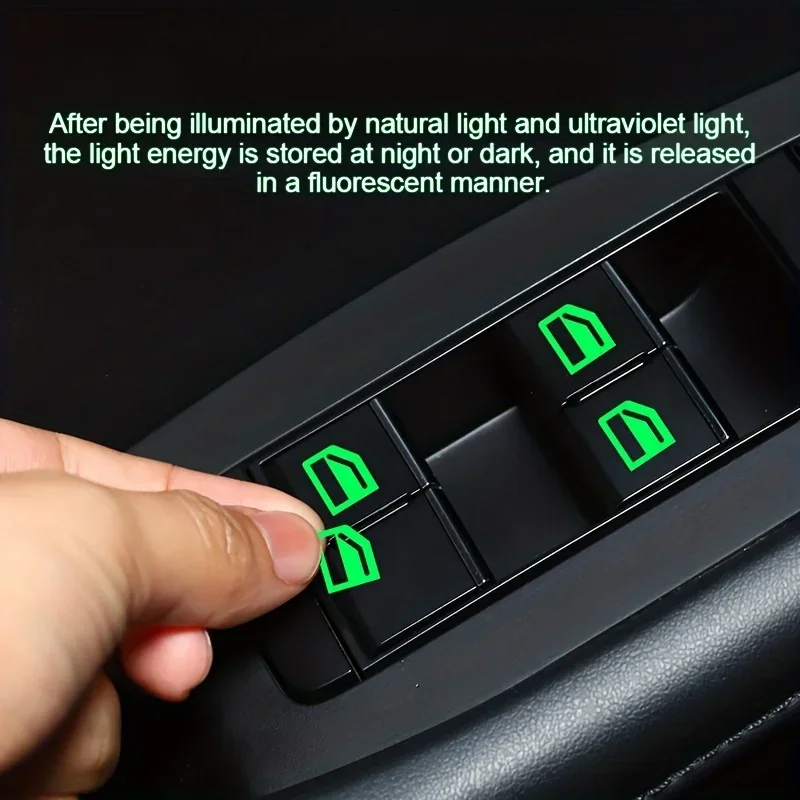 1セットの暗闇で光る車用ボタンステッカー - 蛍光グリーン/ - Car Accessories Nz のレビューと価格