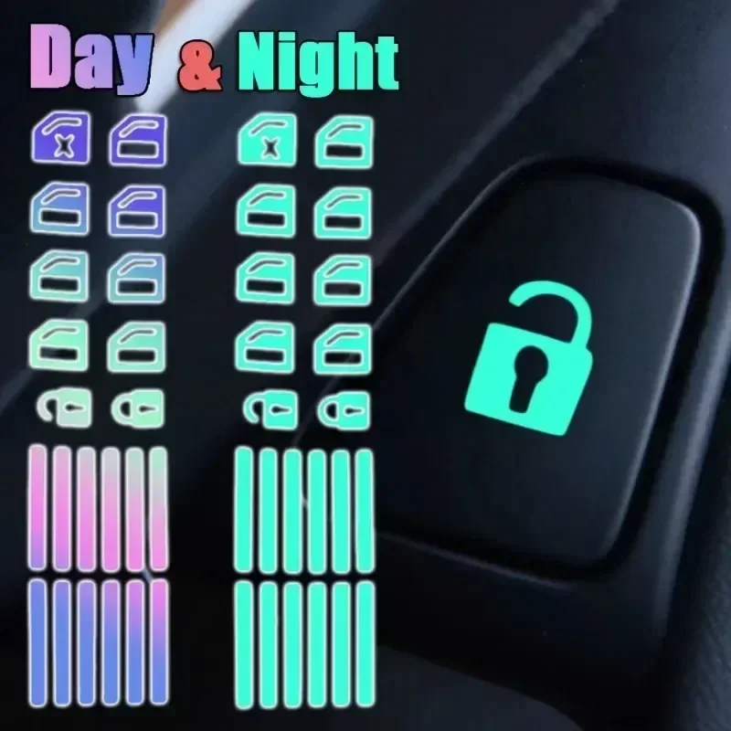 1セットの暗闇で光る車用ボタンステッカー - 蛍光グリーン/ - Car Accessories Nz のレビューと価格
