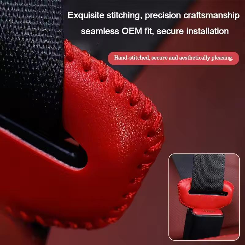 [MS]ユニバーサルレザーカーセーフティシートベルト傷防止カ - Leather Car Seat Cover のレビューと価格