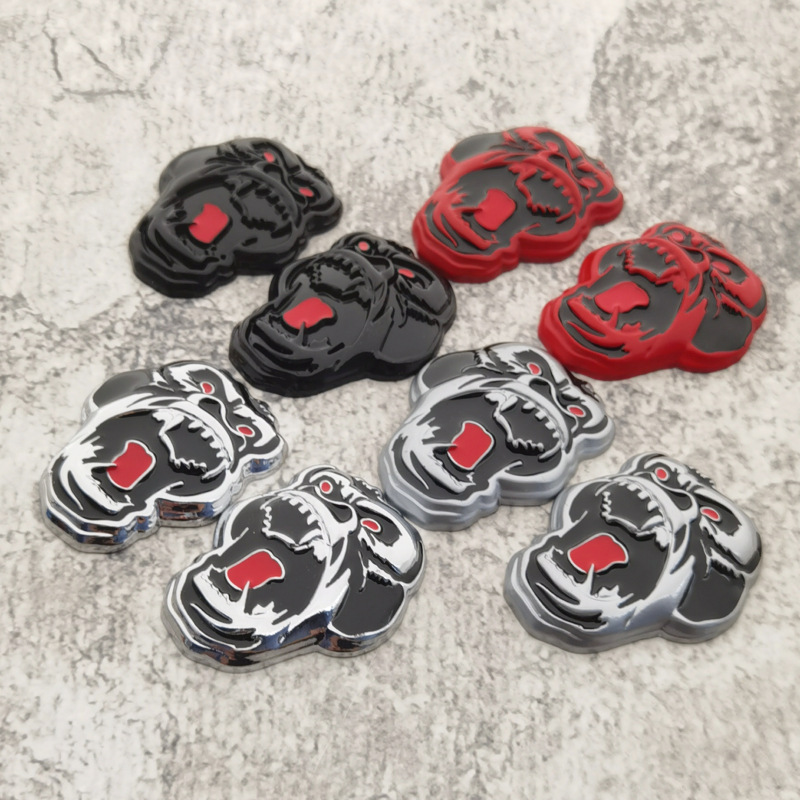 高品質改造3Dメタルカーステッカーダイヤモンドゴリラの咆哮ス - Car Accessories Sticker のレビューと価格