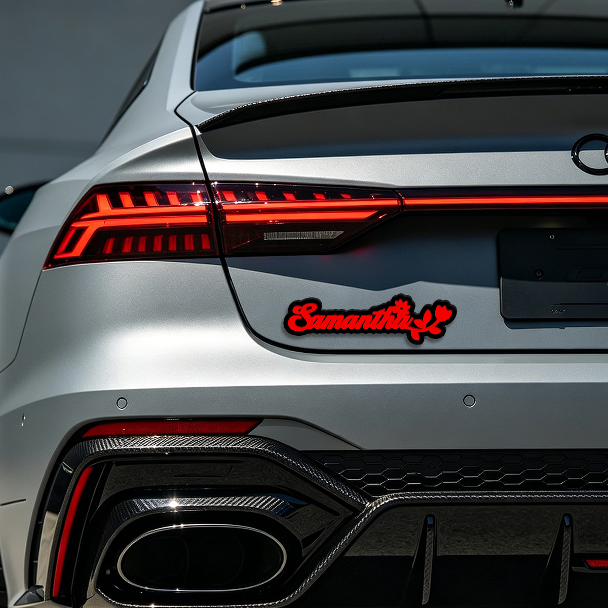 花柄カーステッカー、防水パーソナライズネームレターデカール、 - Car Accessories Sticker のレビューと価格