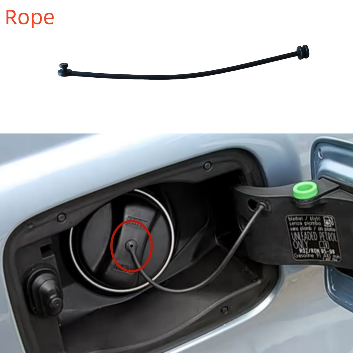 1pc 車の燃料タンクキャップケーブル紛失防止ロープ OEM - Car Accessories Brand のレビューと価格