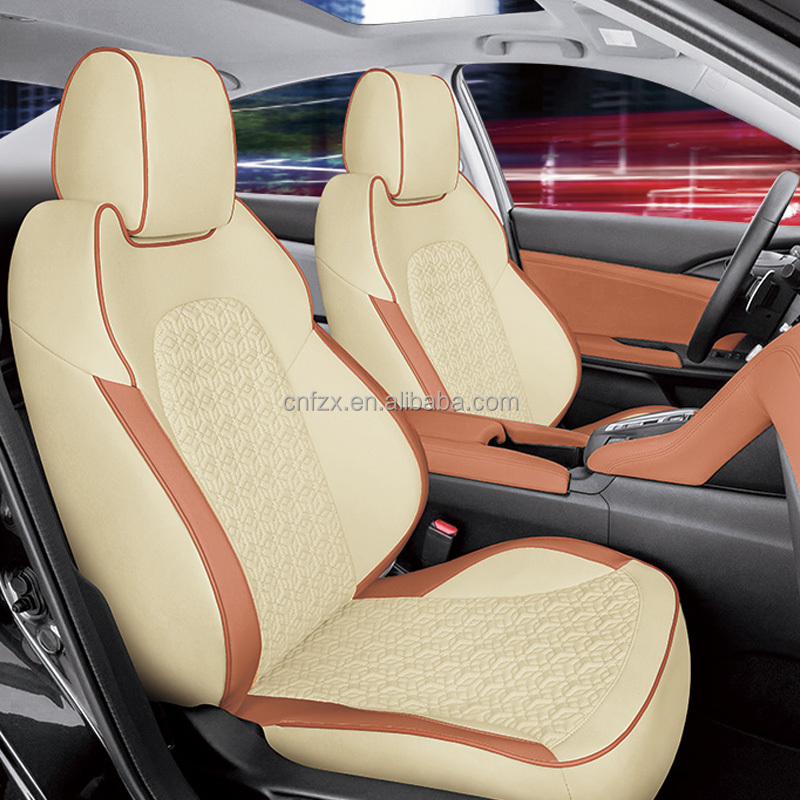 2026年流行のレザー製テスラ用カーシートカバー 防水フルカ - Leather Car Seat Cover のレビューと価格
