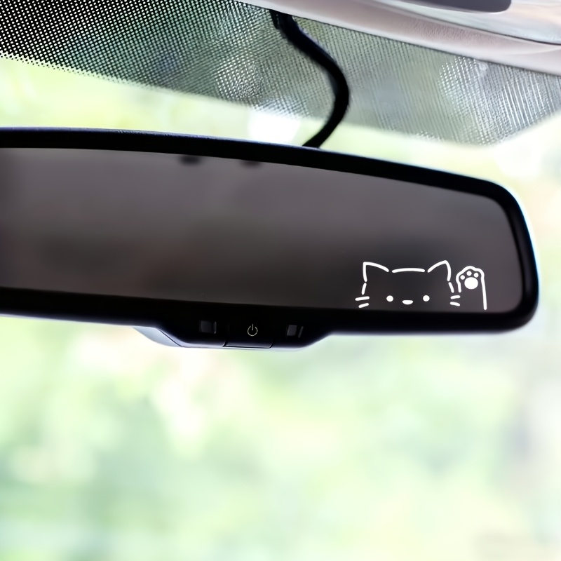 2枚セット 漫画風の覗き見猫 車のミラーステッカー スタイリ - Car Accessories Nz のレビューと価格