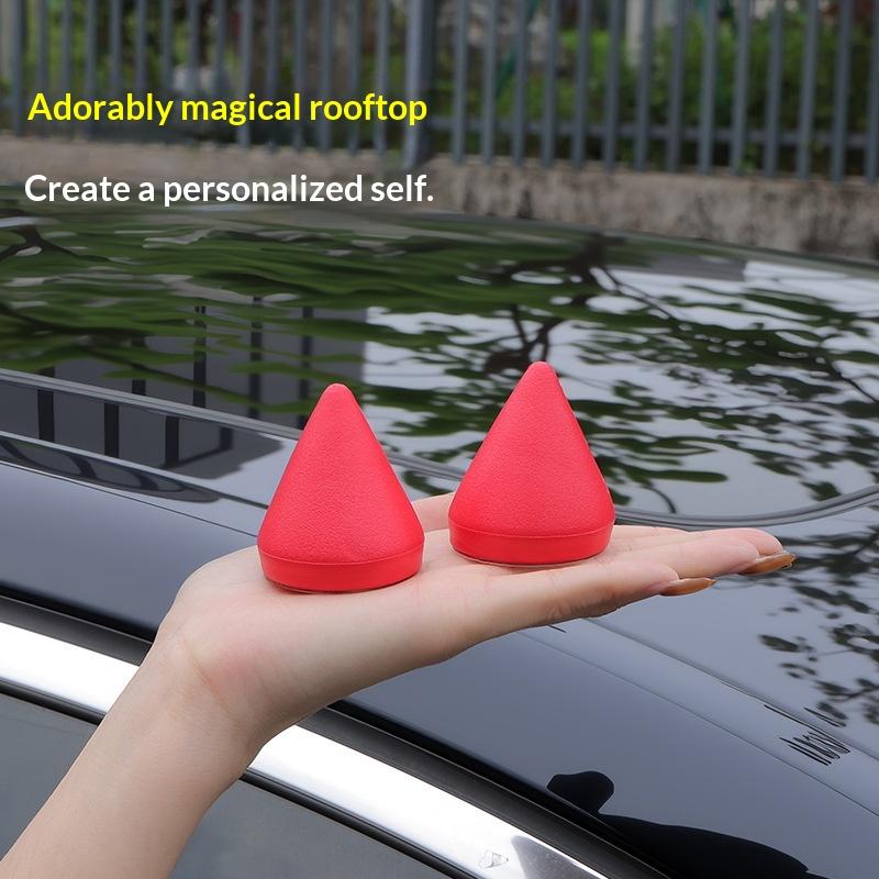 車外装装飾ステッカー 赤色ミニ円錐形自己粘着シリコンデビルア - Car Door Edge Guard のレビューと価格