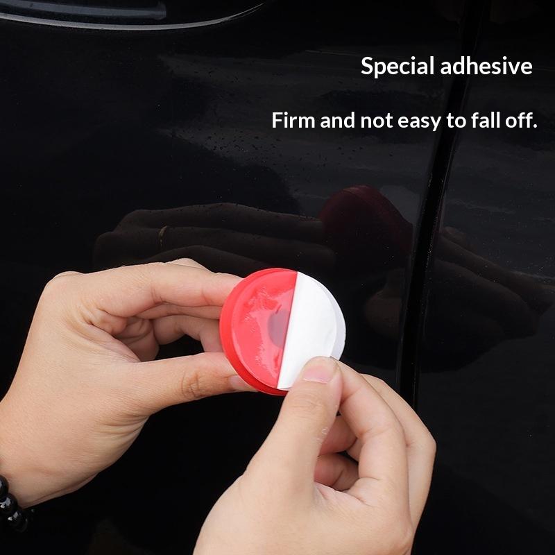 車外装装飾ステッカー 赤色ミニ円錐形自己粘着シリコンデビルア - Car Door Edge Guard のレビューと価格