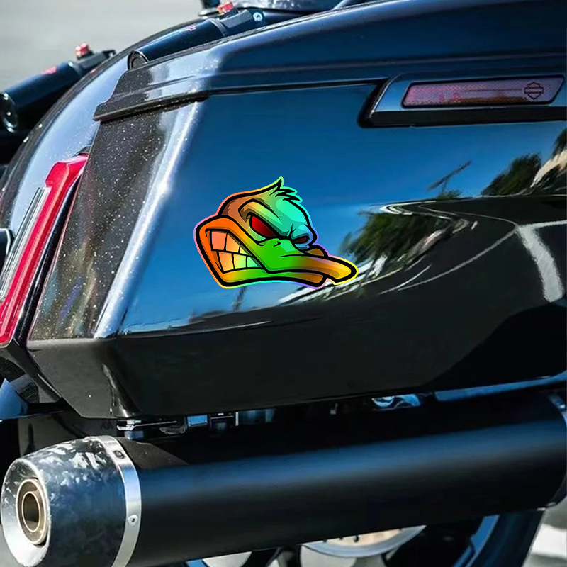 1PC おかしい漫画怒っているアヒルの頭オートバイステッカー - Car Accessories Nz のレビューと価格