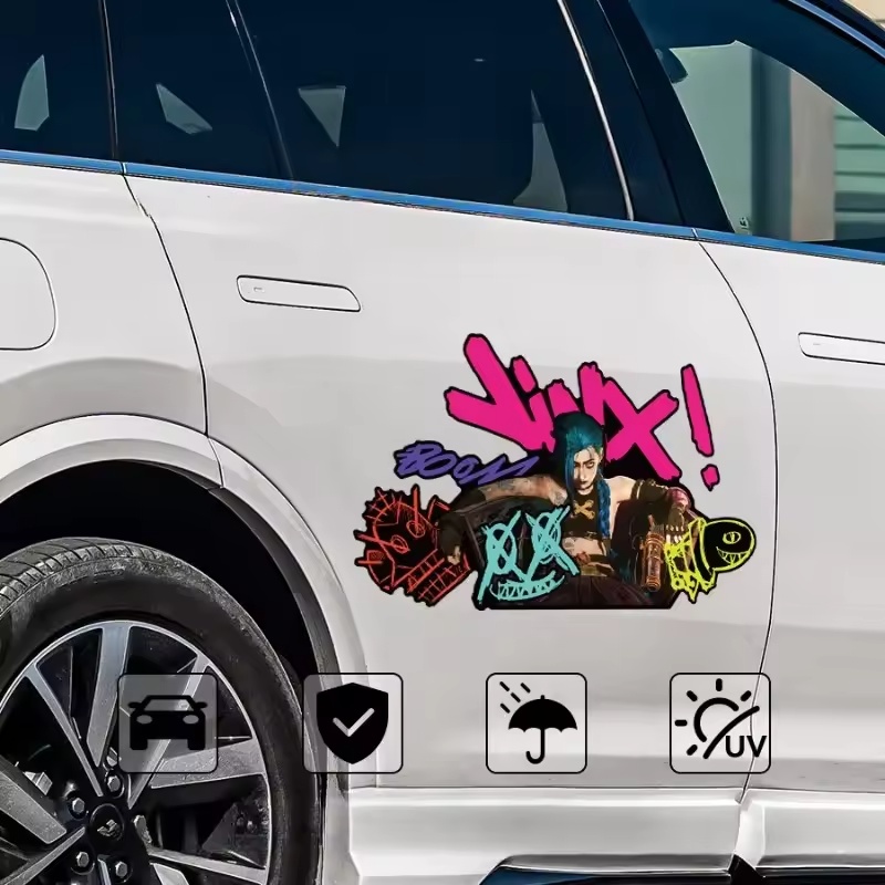 Arcane Jinx グラフィティ反射車ステッカー電動バイ - Car Accessories Sticker のレビューと価格