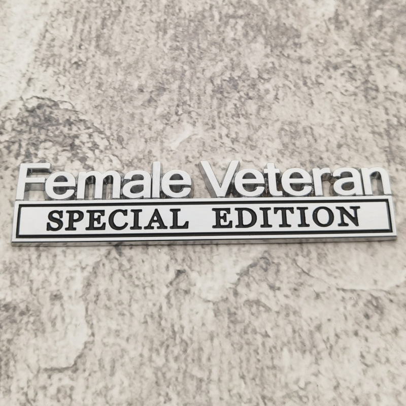 高品質修正金属 3D 立体ステッカー文字-女性退役軍人エディ - Car Accessories Sticker のレビューと価格