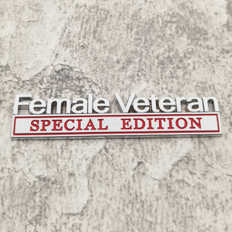 高品質修正金属 3D 立体ステッカー文字-女性退役軍人エディ - Car Accessories Sticker のレビューと価格