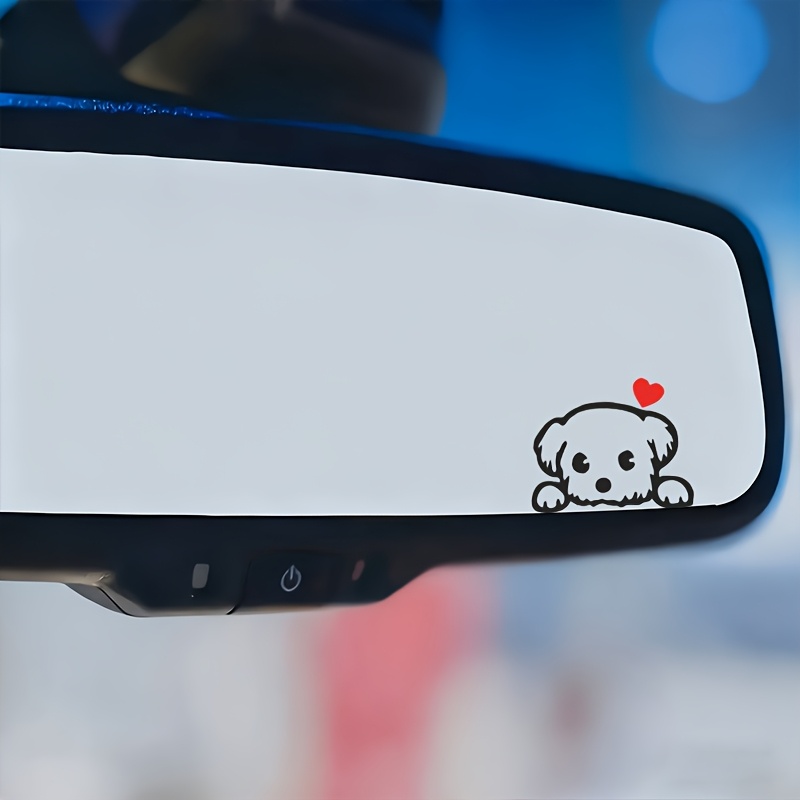 2枚セットのかわいい漫画犬の楽しいビニールステッカー、車、S - Car Accessories Nz のレビューと価格