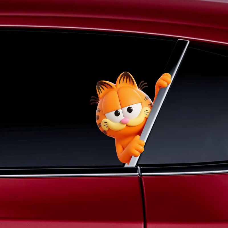 ガーフィールドアニメ漫画かわいい面白い密かに観察しているステ - Car Accessories Sticker のレビューと価格