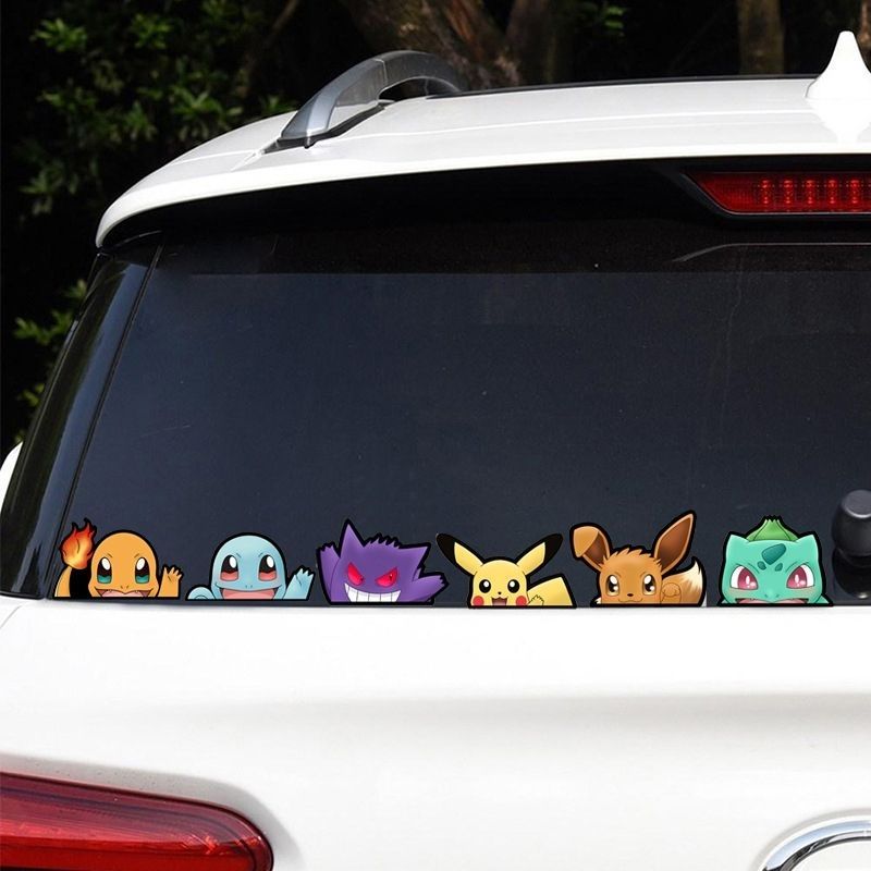 ポケモン車窓ステッカー、ポケモンゲンガー車後部傷防止ステッカ - Car Accessories Sticker のレビューと価格