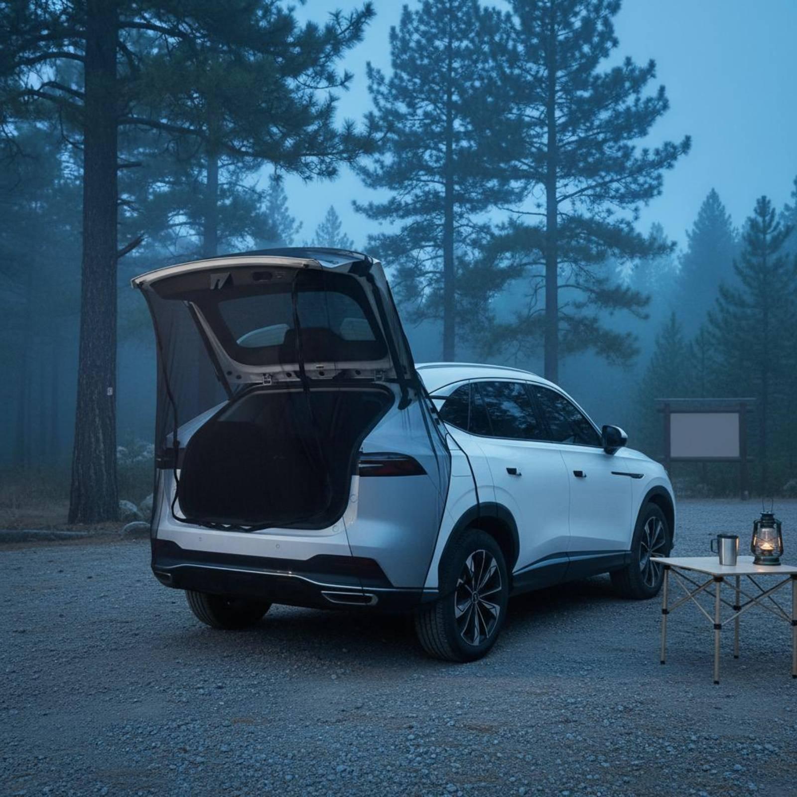 高密度メッシュ製屋外蚊帳、ポータブルSUVリアテントカバー、 - Car Accessories For Camping のレビューと価格