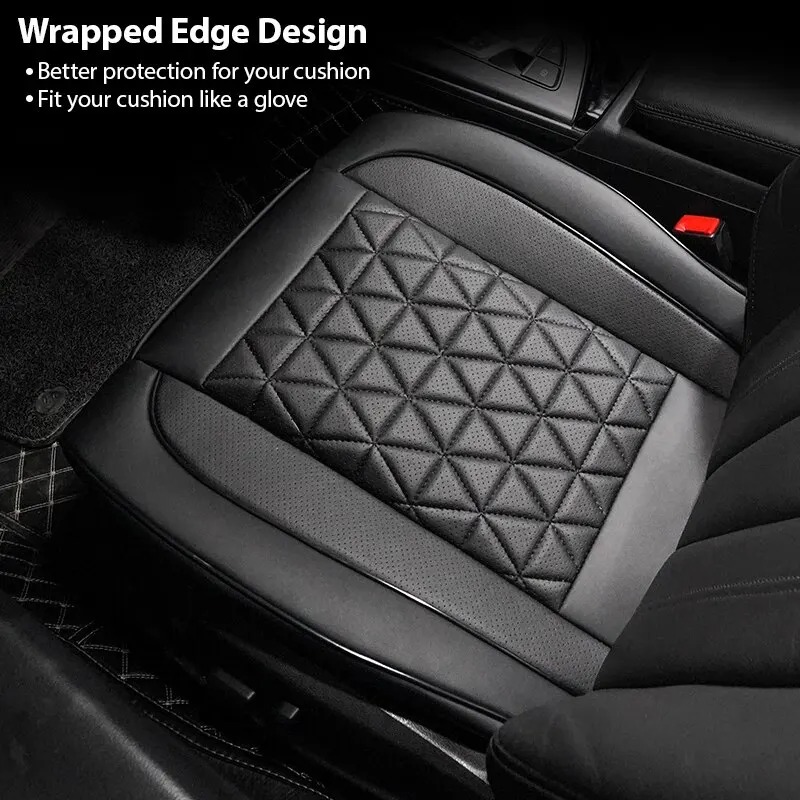 新しいフロントカーシートカバー Pu レザー車のシートクッシ - Leather Car Seat Cover のレビューと価格