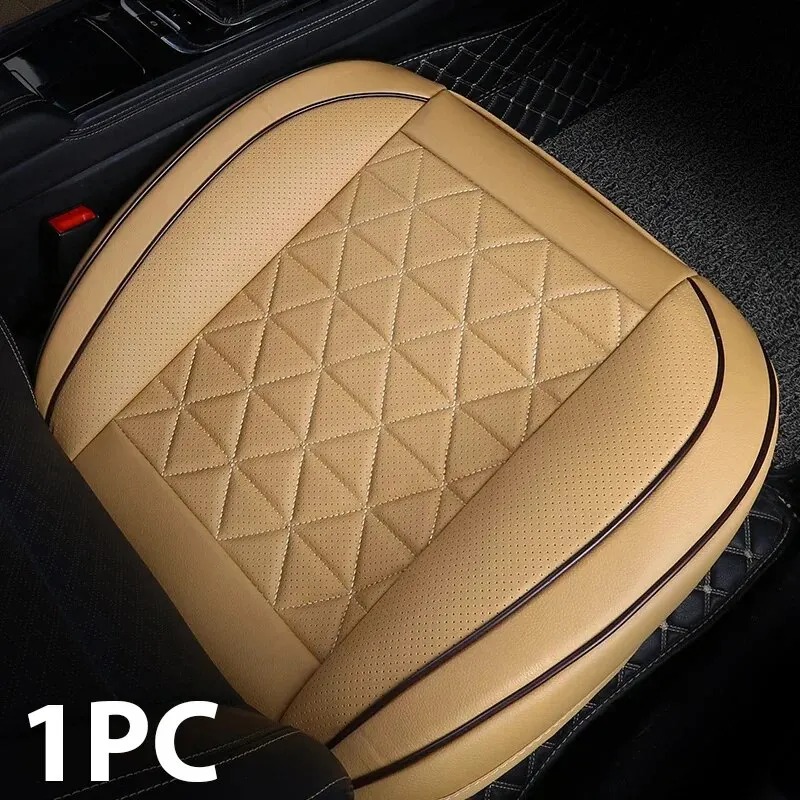 新しいフロントカーシートカバー Pu レザー車のシートクッシ - Leather Car Seat Cover のレビューと価格